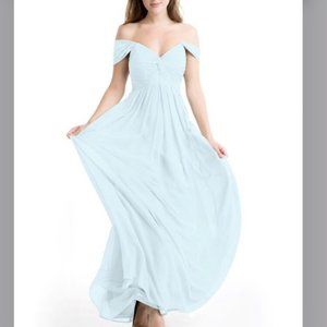 Azazie Kaitlynn Mist Blue Bridesmaid Dress